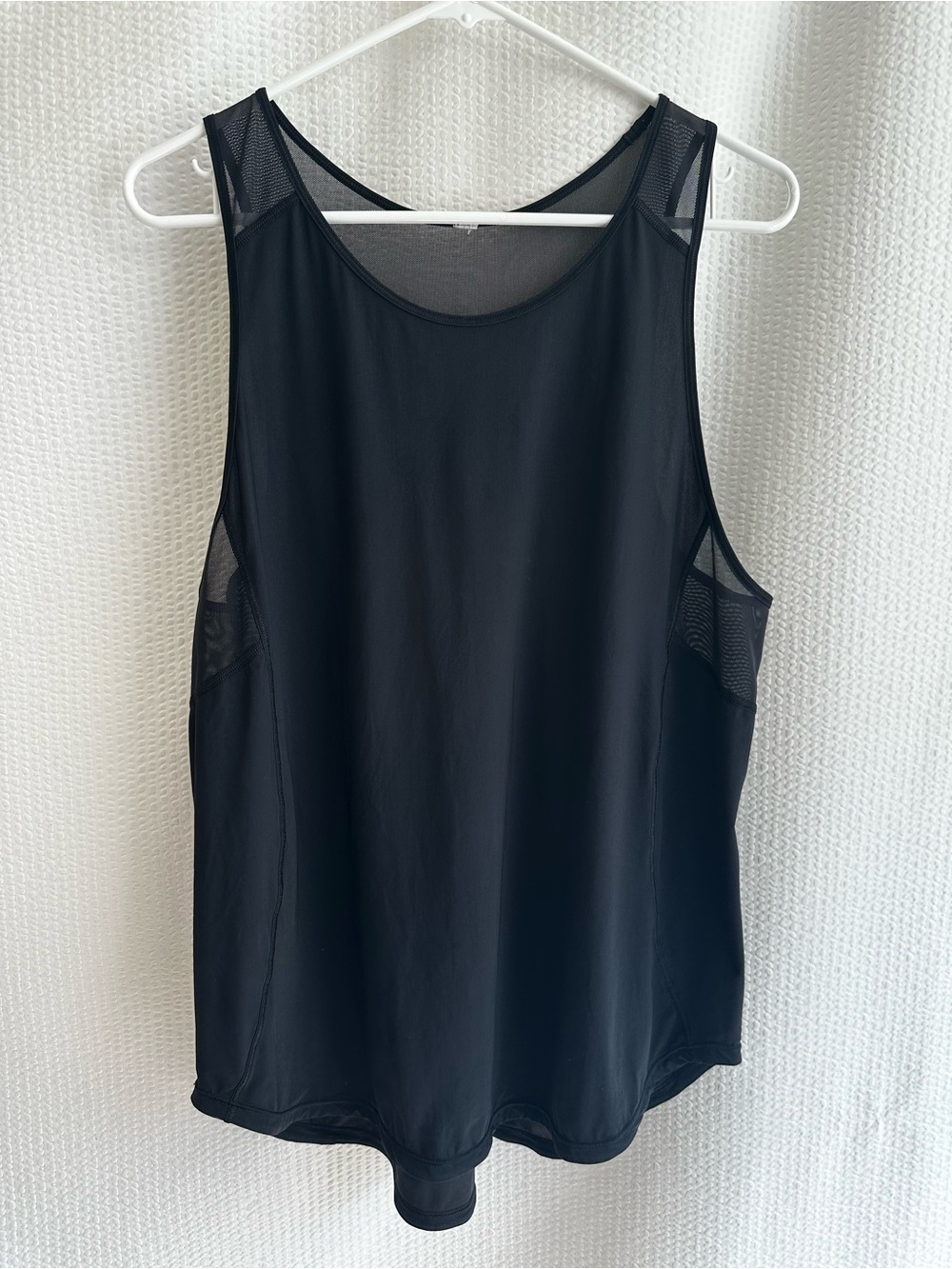 LULULEMON Sculpt Tank II Black Mesh Sleeveless Running Workout Gym Top Size 12